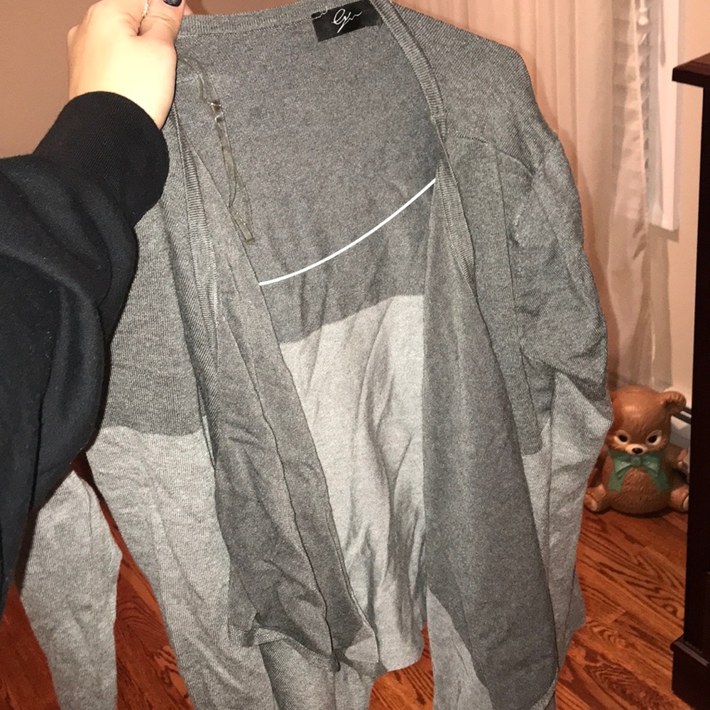 Gray two toned cardigan